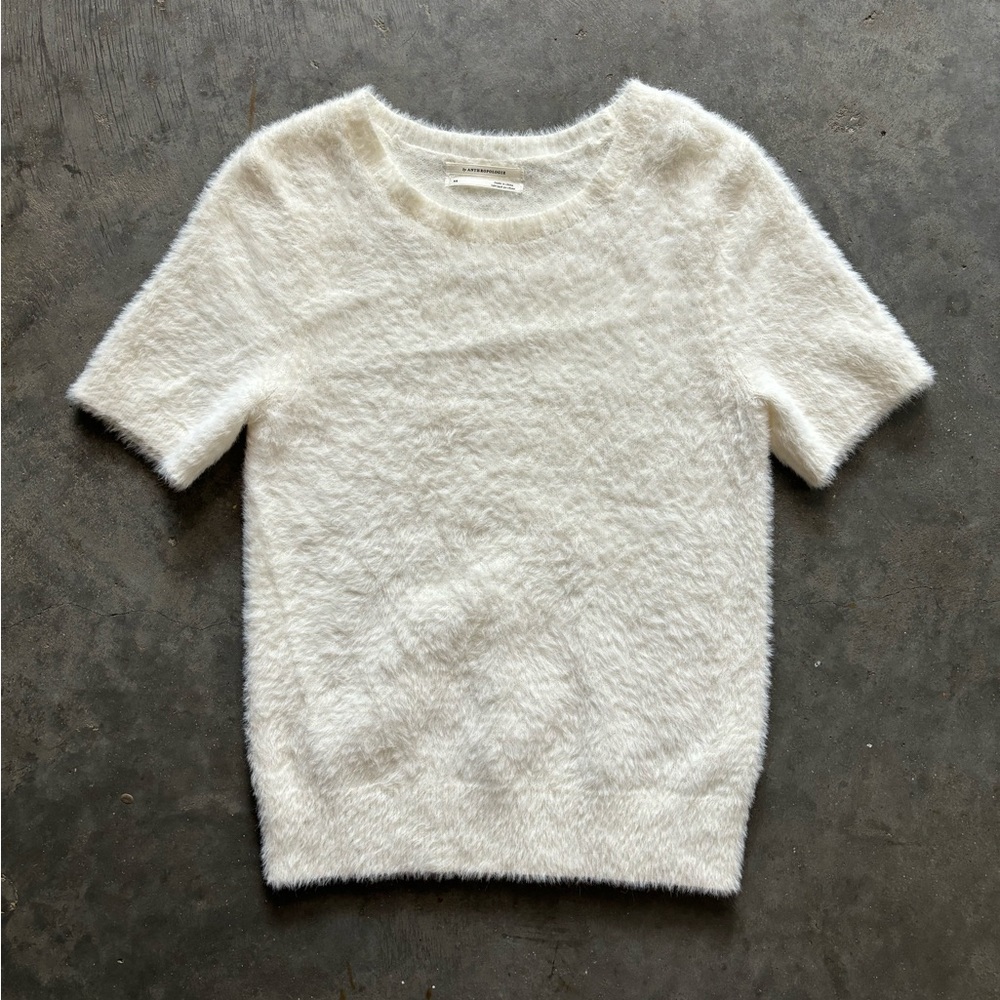 Anthroplogie fuzzy sweater top